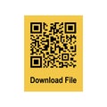 Qrcode for download file. Mobile QR code the link security for phone scan. Vector isolated illustration. Royalty Free Stock Photo