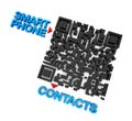 QRcode Smart Phone Contacts Royalty Free Stock Photo