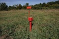 Qred electric cable stands in the field