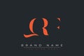 QRF abstract letter logo design Royalty Free Stock Photo