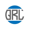 QRL letter logo design on white background. QRL creative initials circle logo concept. QRL letter design Royalty Free Stock Photo