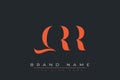QRR abstract letter logo design Royalty Free Stock Photo