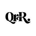 qrr typography vector monogram illustration Royalty Free Stock Photo