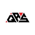 QRS triangle letter logo design with triangle shape. QRS triangle logo design monogram. QRS triangle vector logo template with red Royalty Free Stock Photo