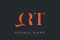 QRT abstract letter logo design Royalty Free Stock Photo