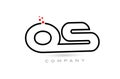 QS connected alphabet letter logo icon combination design with dots and red color. Creative template for company and business