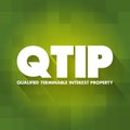 QTIP - Qualified Terminable Interest Property acronym, concept background Royalty Free Stock Photo