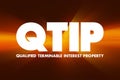 QTIP - Qualified Terminable Interest Property acronym, concept background Royalty Free Stock Photo