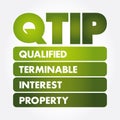 QTIP - Qualified Terminable Interest Property acronym, concept background Royalty Free Stock Photo