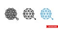 Qtum icon of 3 types color, black and white, outline. Isolated vector sign symbol. Royalty Free Stock Photo