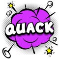 quack Comic bright template with speech bubbles on colorful frames