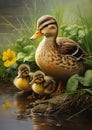 Quack-tastic Adventures: A Portrait of Adorable Ducklings and th