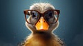Quack-tastic Style: A Duck Rocks Glasses in a Feathered Fashion Statement