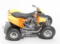 Quad All Terrain Vehicle isolated