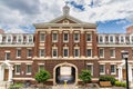 The Quad Archway, the entrance to the three story red brick Quadrangle Dormitories (The Quad), at