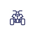 Quad bike, all terrain vehicle ATV line icon