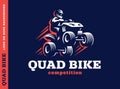 Quad bike competition. Logo design Royalty Free Stock Photo