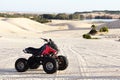 Quad bike in desert