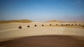 Quad Bike in the Namibian Sand Dunes Royalty Free Stock Photo