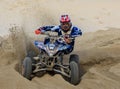 Quad Bike Racing on Sand Royalty Free Stock Photo