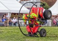 Quad bike rolling stunt.