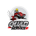 Quad Bike Service logo, isolated background