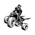 Quad bike silhouette Royalty Free Stock Photo