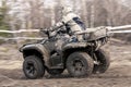 Quad competition Dirty quad starting in a extreme competition. Royalty Free Stock Photo