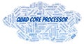 Quad Core Processor typography word cloud create with the text only.