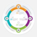 Quad Part Circle Infographic Royalty Free Stock Photo