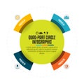 Quad-Part Circle Infographic Royalty Free Stock Photo