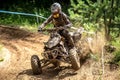 Quad rider on th race Royalty Free Stock Photo