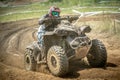 Quad rider on th race Royalty Free Stock Photo