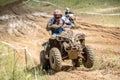 Quad rider on th race Royalty Free Stock Photo