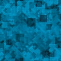 Quad seamless pattern. Repeated denim overlap hexagon motif texture print