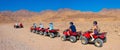 Quad tour in the desert in egypt on vacation panorama
