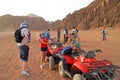 Quad trip in Sinai mountains of Egypt Royalty Free Stock Photo