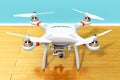 Quadcopter drone with 4K video and photo camera Royalty Free Stock Photo