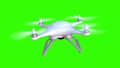 Quadcopter on a green background