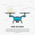 Quadcopter line illustration