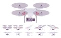 Quadcopter set, unmanned helicopter with four rotors, camera