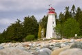 Quadra Island Cape Mudge Lighthouse BC Royalty Free Stock Photo