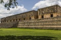 The Quadrangle of the Nuns in the ancient city of Uxmal is one of the many pyramids found in Mexico Royalty Free Stock Photo