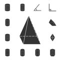 quadrangular pyramid icon. Detailed set of geometric figure. Premium graphic design. One of the collection icons for websites, web Royalty Free Stock Photo