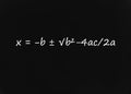 Quadratic Formula on blackboard