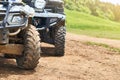 Quadricycles or quadbikes in the summer mountains Royalty Free Stock Photo