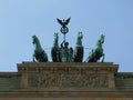 Quadriga on the Brandenburg Gate in Berlin, Germany Royalty Free Stock Photo