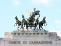 Quadriga upon Palace of Justice in Rome, Italy Royalty Free Stock Photo