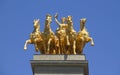 Quadriga Statue in Barcelona Royalty Free Stock Photo