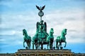 Quadriga Statue, Brandenburg Gate, Berlin, Germany - Original Digital Art Painting Royalty Free Stock Photo